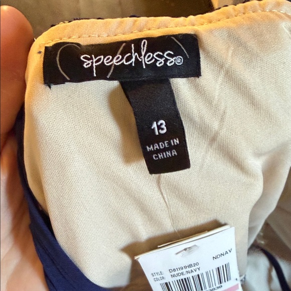 Speechless Navy Floral Lace Dress - Picture 5 of 5